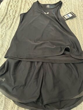 Under Armour Black Women's Performance Tank and Shorts Set